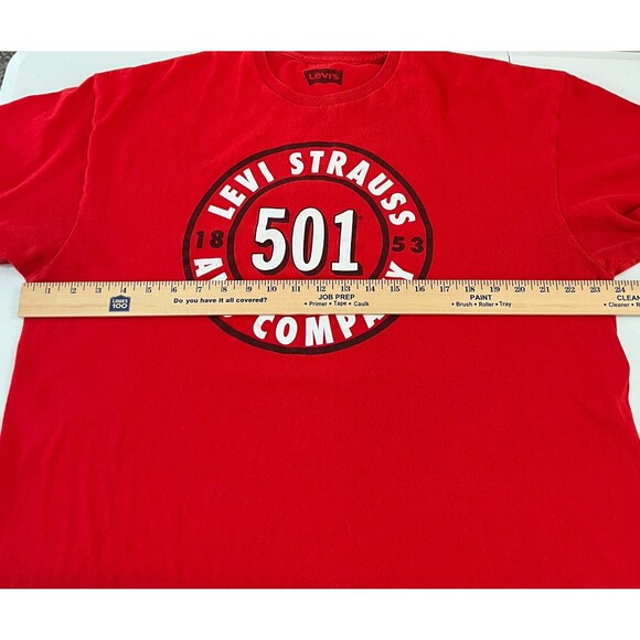 Levi's 501 Levi Strauss & Co. 501 Circle Red T Shirt - Size XL - Picture 7 of 9